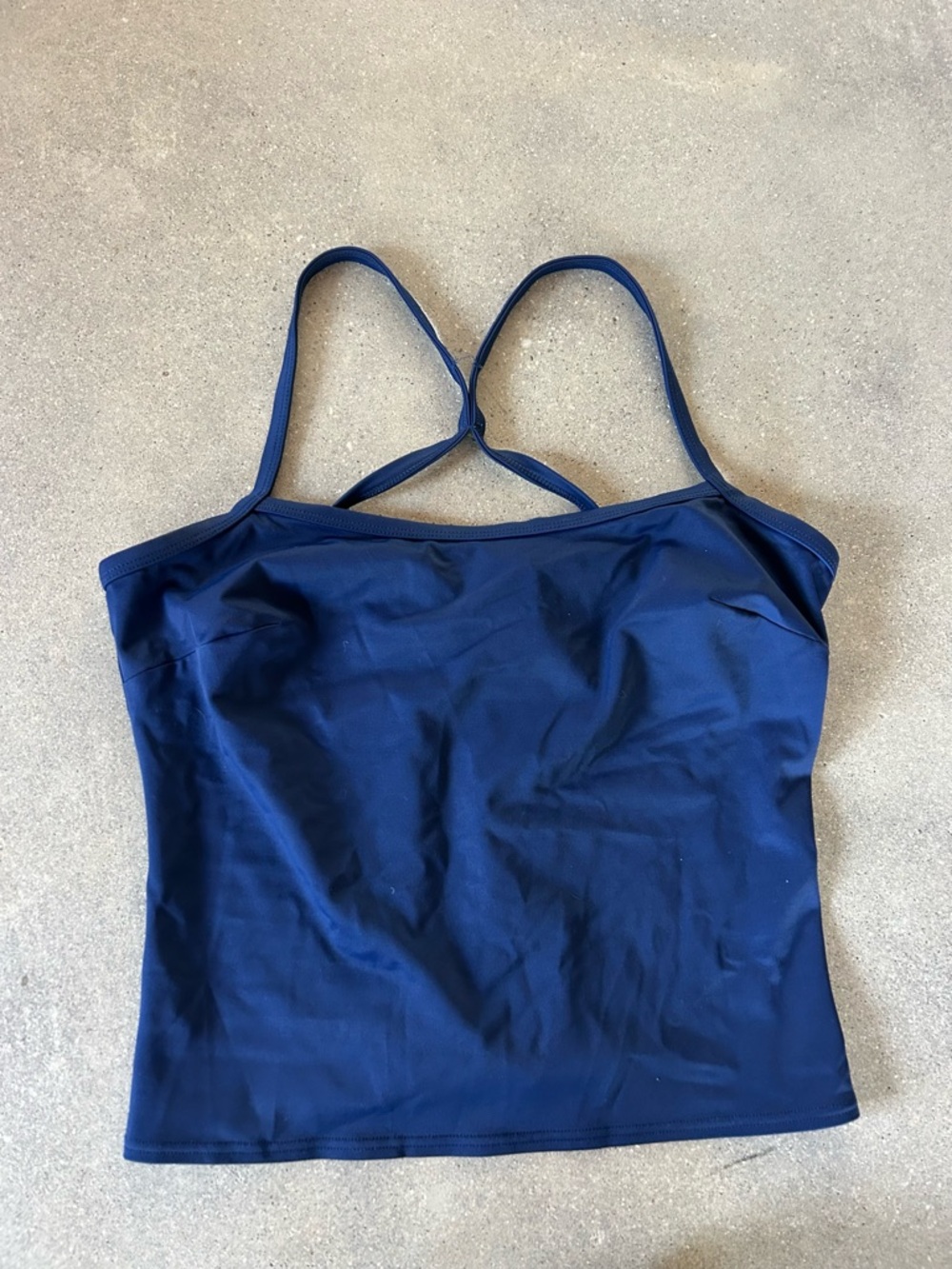 Navy blue tankini top
